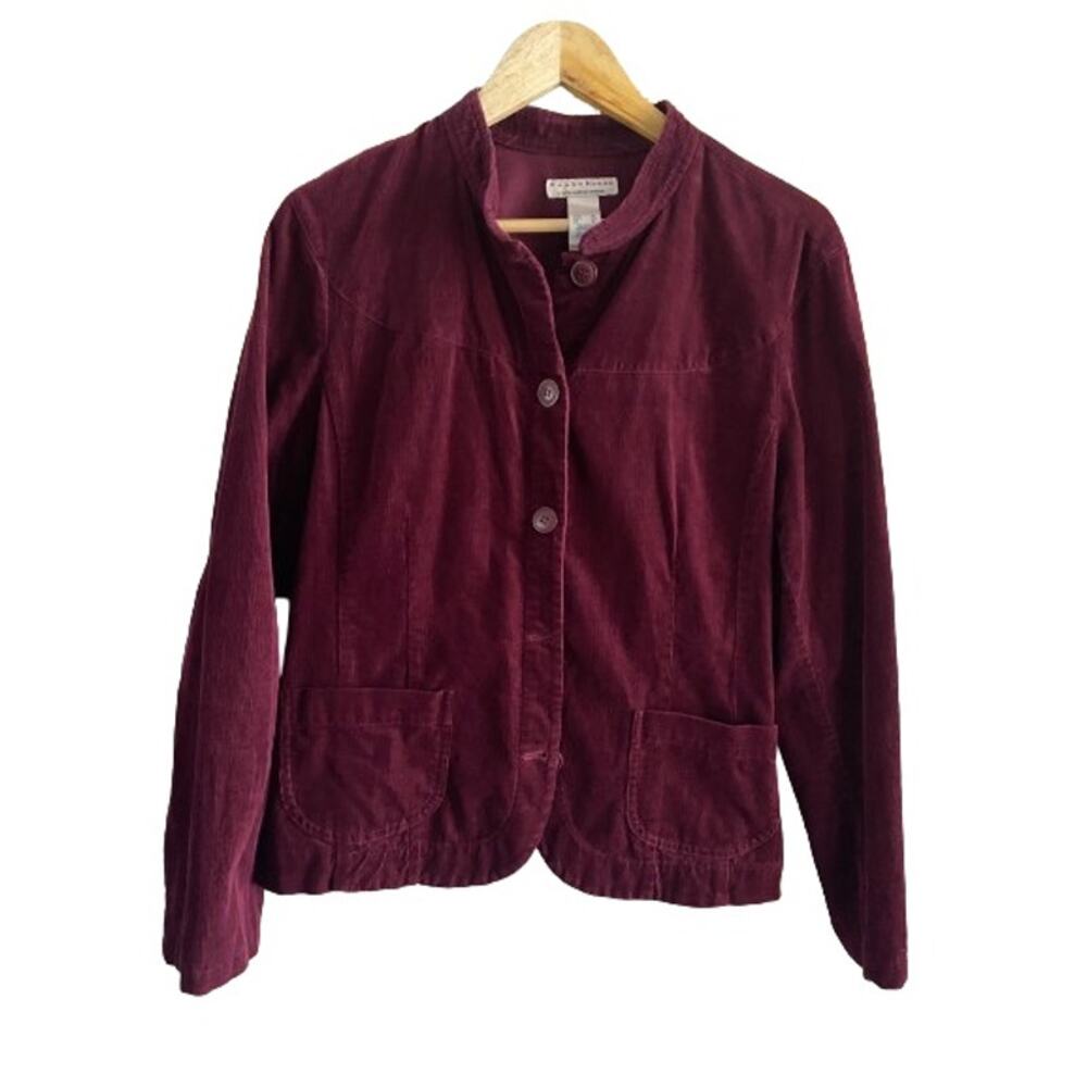 Crazy Horse Burgundy Maroon Lightweight Corduroy Button Jacket Sz XL‎